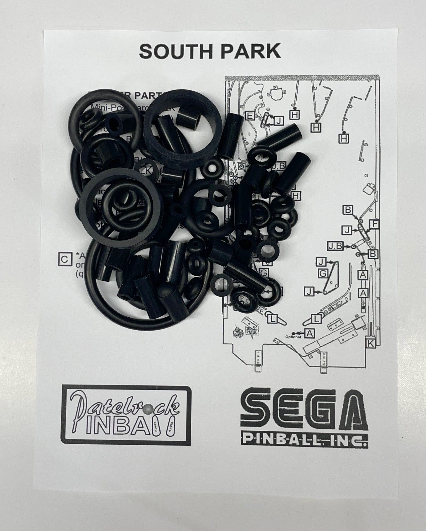 Sega South Park Pinball Machine Rubber Ring Kit