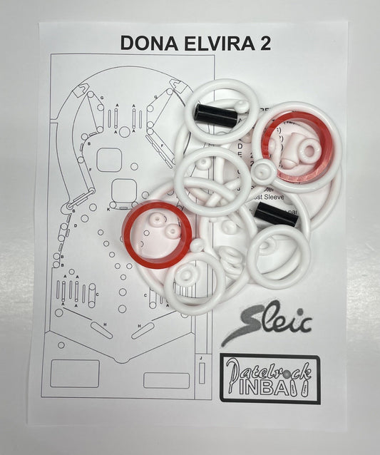 Sleic Dona Elvira 2 Pinball Machine Rubber Ring Kit