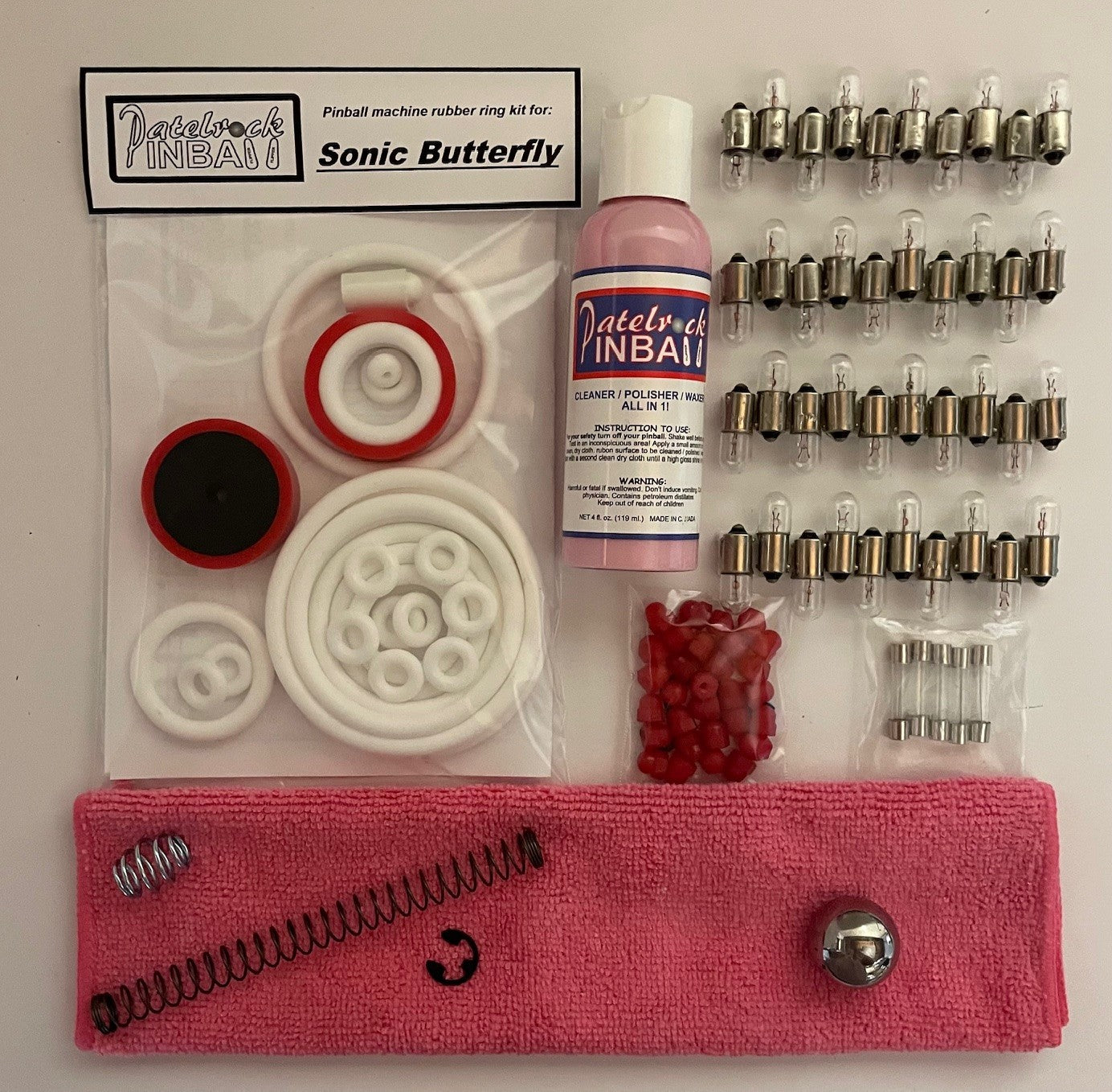 Segasa | Sonic Butterfly Pinball Machine Maintenance Kit