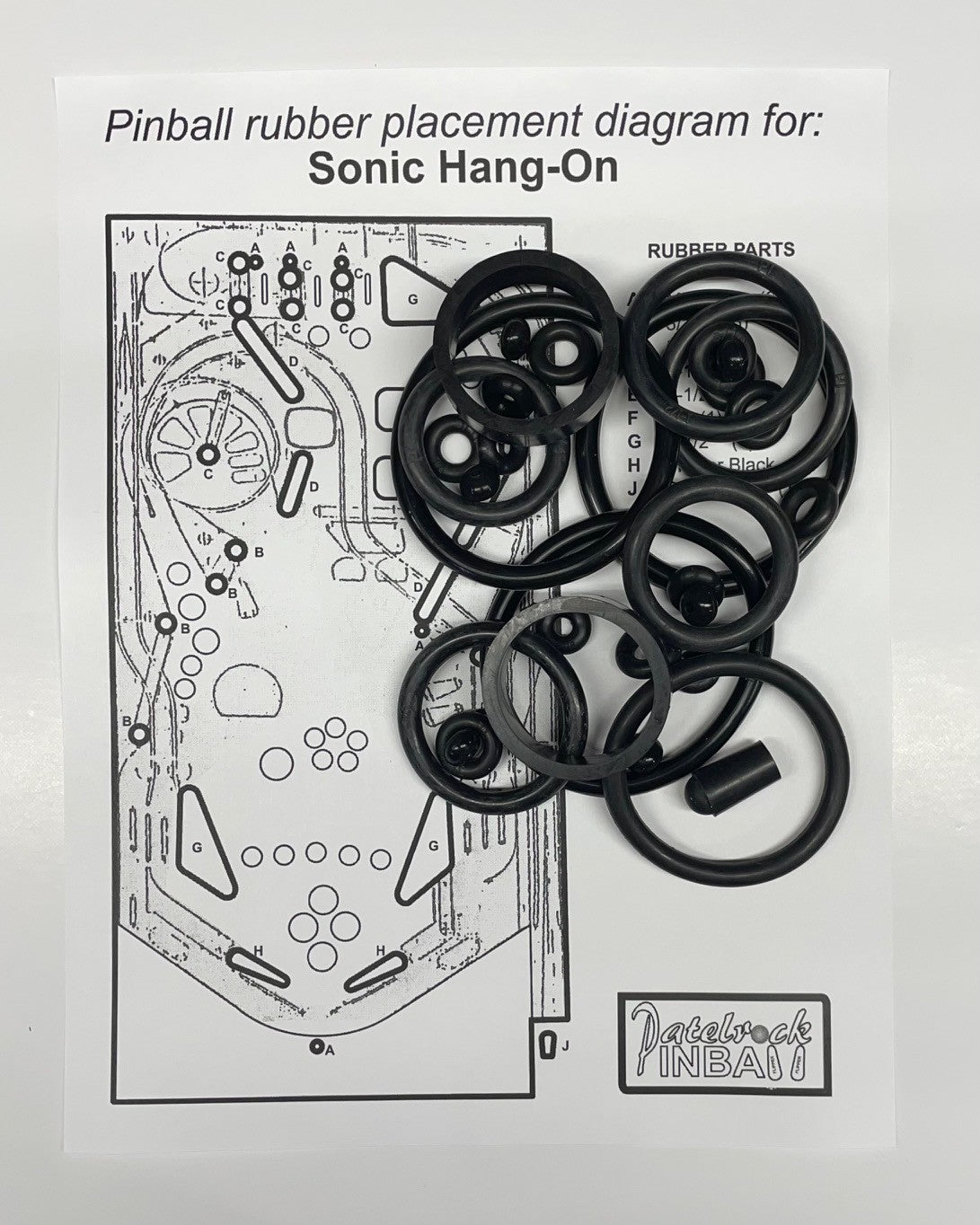 Segasa | Sonic Hang-On Pinball Machine Rubber Ring Kit