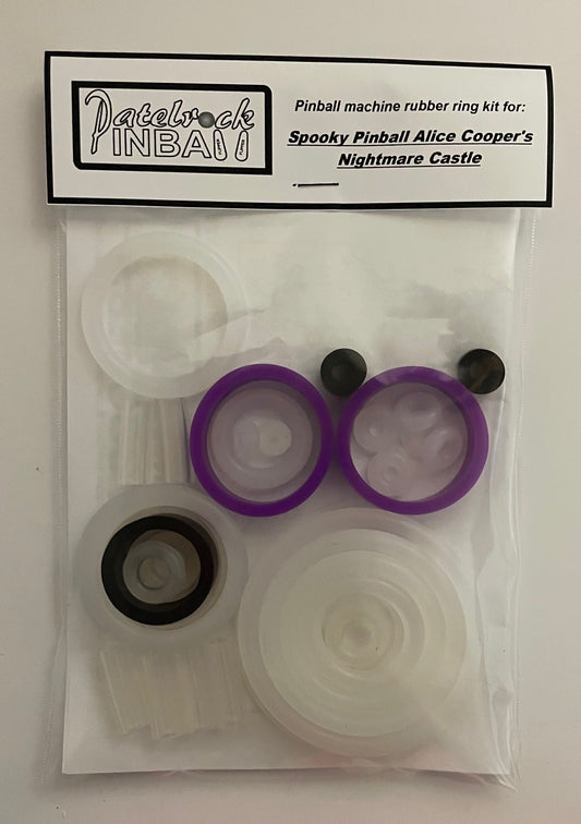 Spooky Pinball Alice Cooper's Nightmare Castle Pinball Machine Rubber Ring Kit