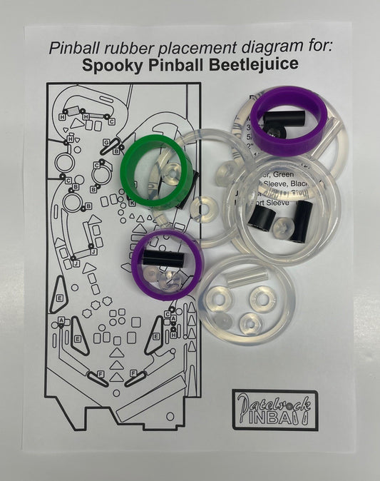 Spooky Pinball Beetlejuice Pinball Machine Rubber Ring Kit