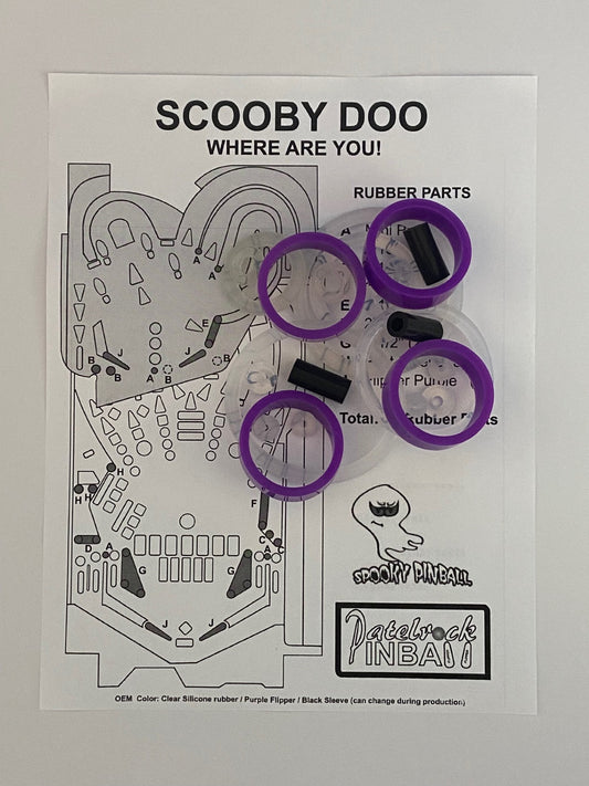 Spooky Pinball Scooby Doo Pinball Machine Rubber Ring Kit