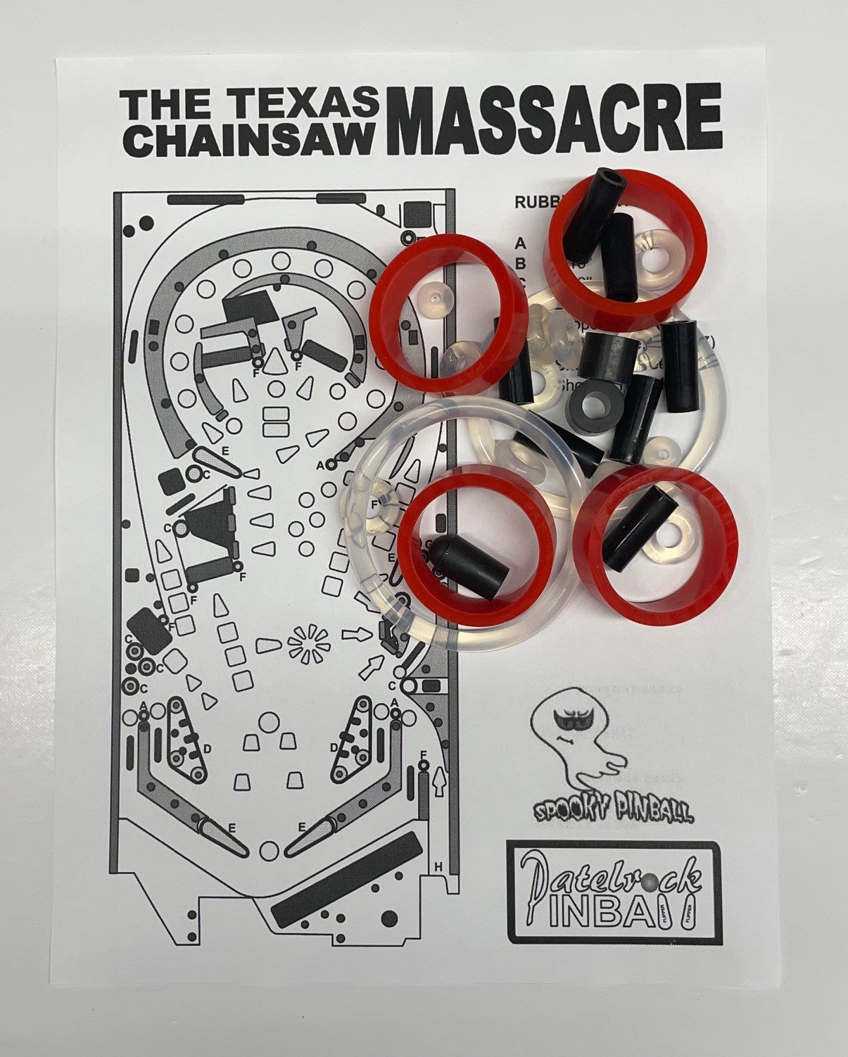 Spooky Pinball The Texas Chainsaw Massacre Pinball Machine Rubber Ring Kit