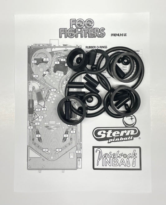 Stern Foo Fighters Premium / Limited Edition Pinball Machine Rubber Ring Kit