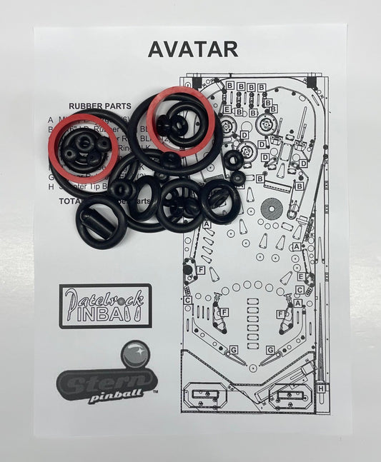 Stern James Cameron's Avatar Pro / Limited Edition Pinball Machine Rubber Ring Kit