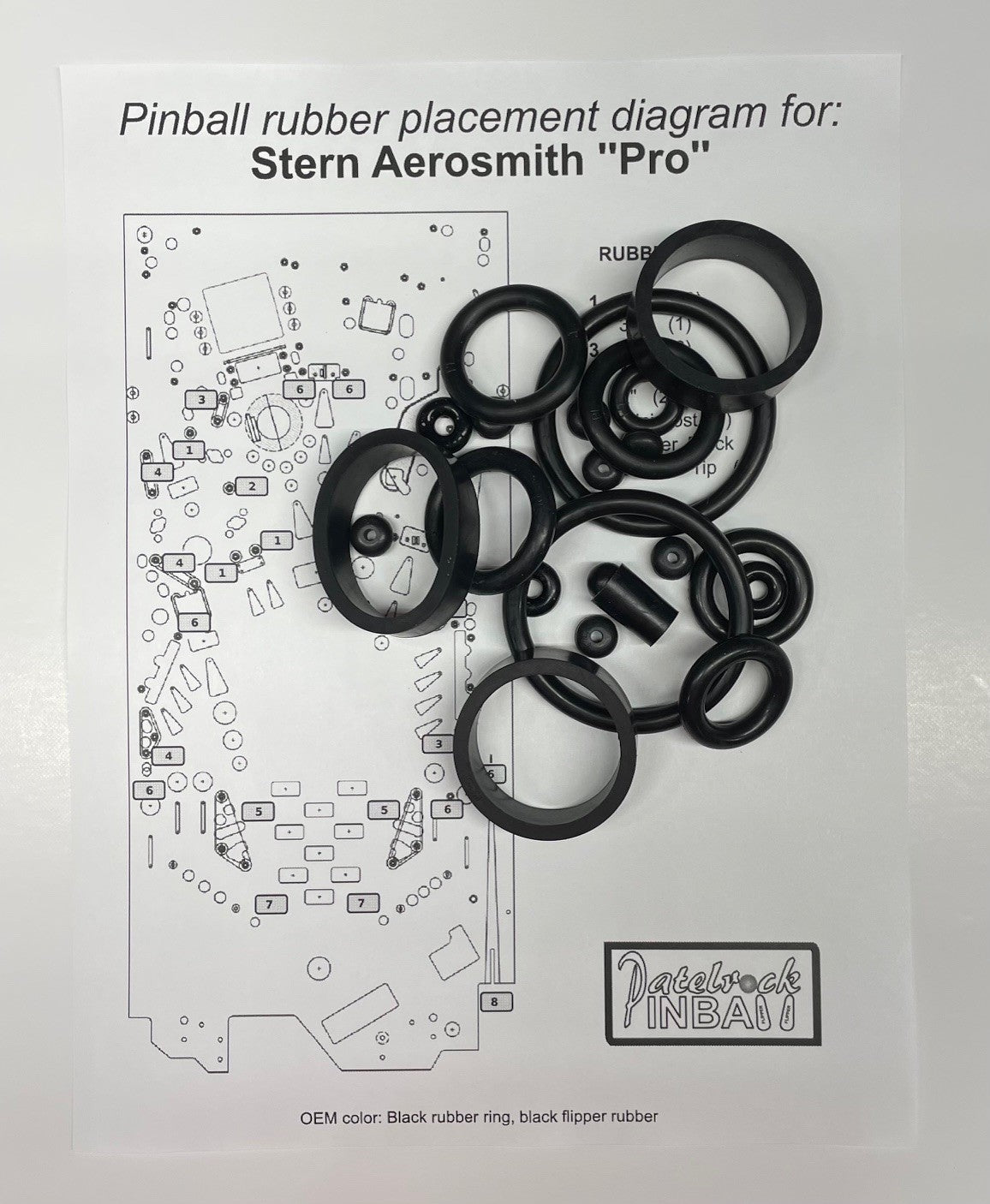 Stern Aerosmith PRO Pinball Machine Rubber Ring Kit