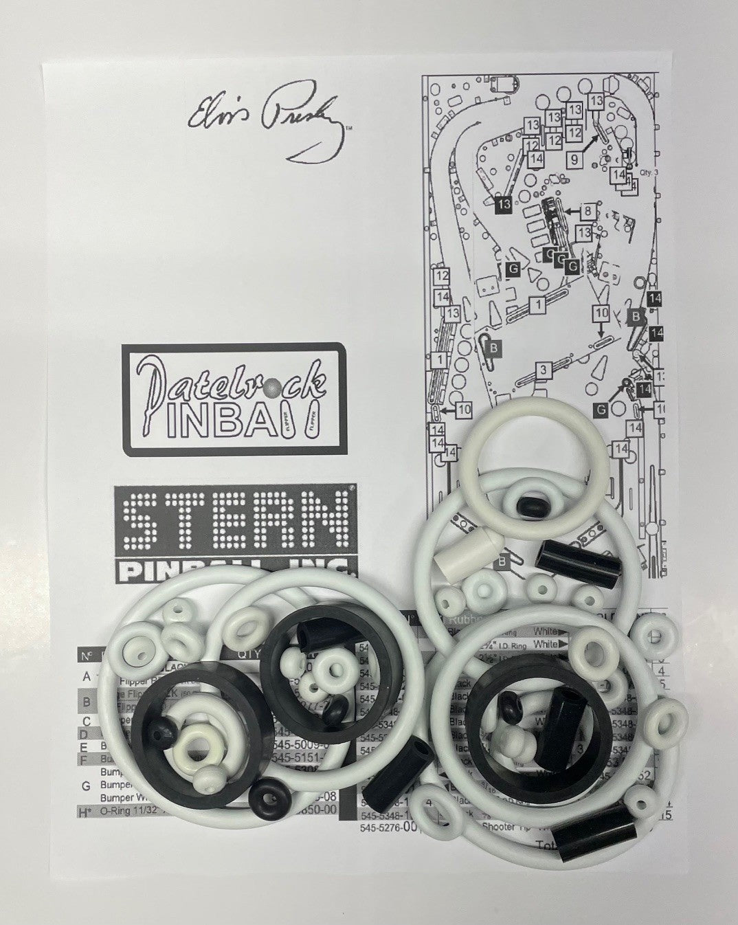 Stern Elvis / Elvis Gold Pinball Machine Rubber Ring Kit