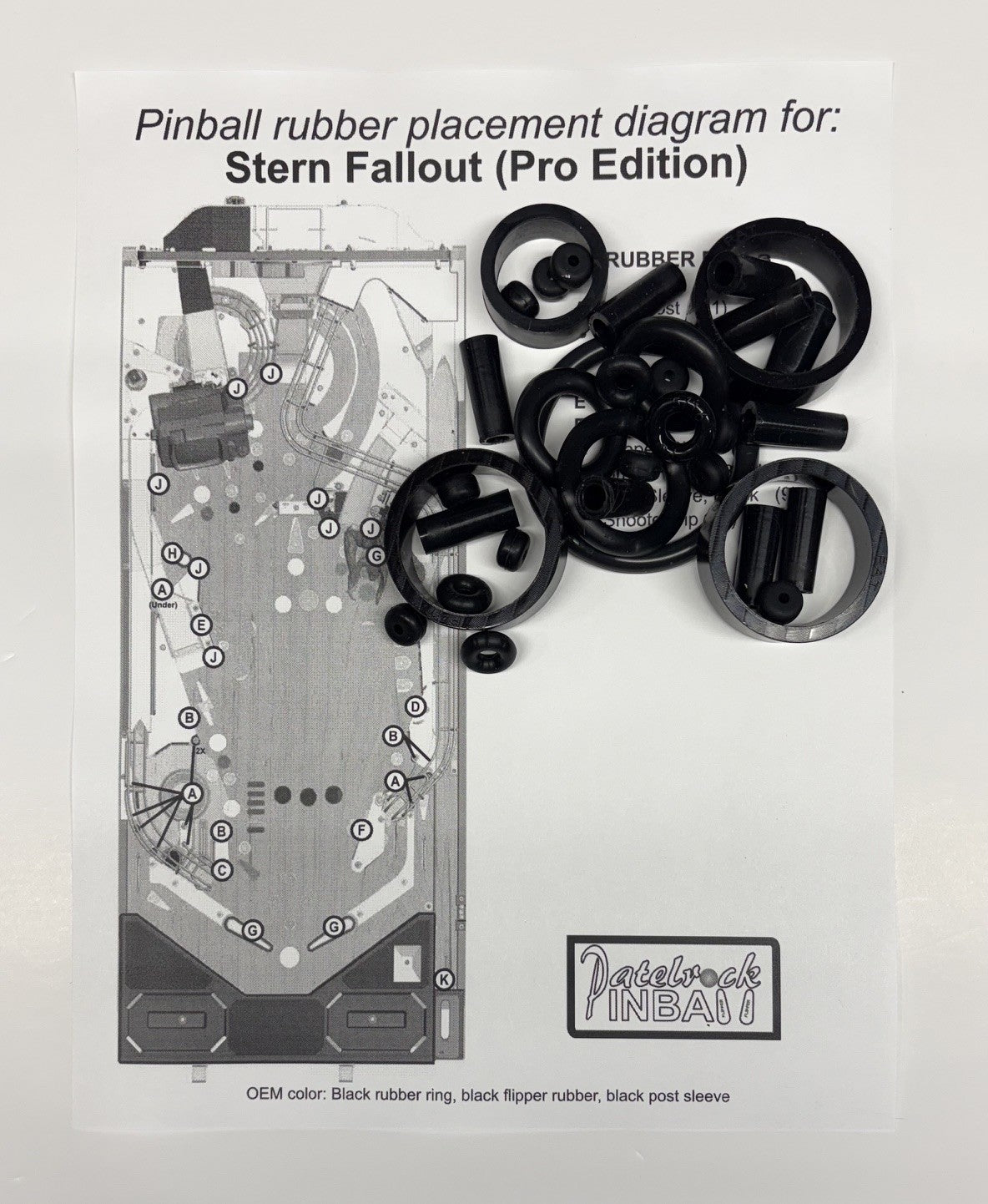 Stern Fallout | Pro Pinball Machine Rubber Ring Kit