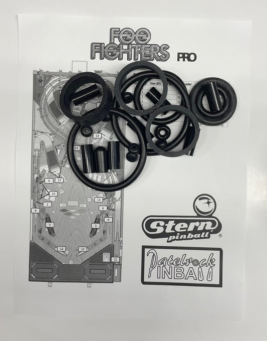 Stern Foo Fighters Pro Pinball Machine Rubber Ring Kit