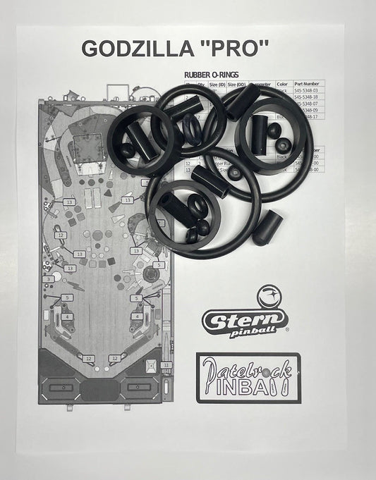 Stern Godzilla Pro Pinball Machine Rubber Ring Kit