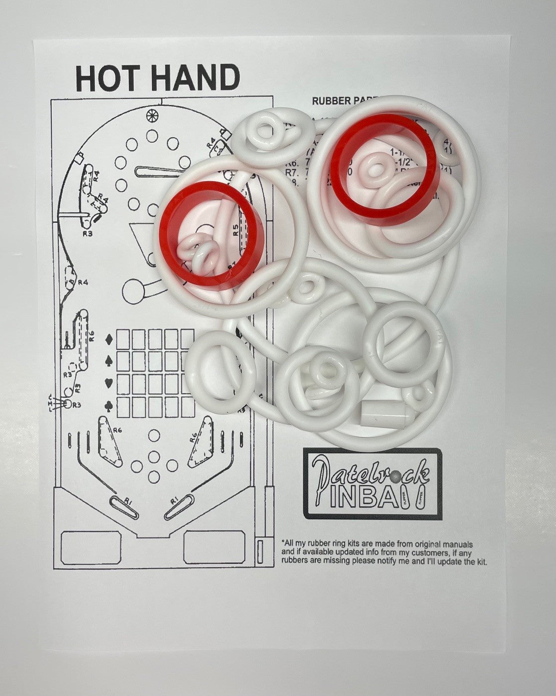 Stern Hot Hand Pinball Machine Rubber Ring Kit
