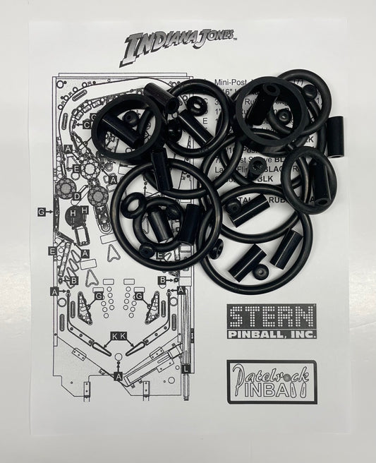 Stern Indiana Jones Pinball Machine Rubber Ring Kit