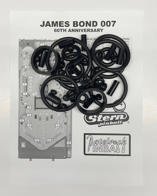 Stern James Bond 007 | 60th Anniversary | Limited Edition Pinball Machine Rubber Ring Kit