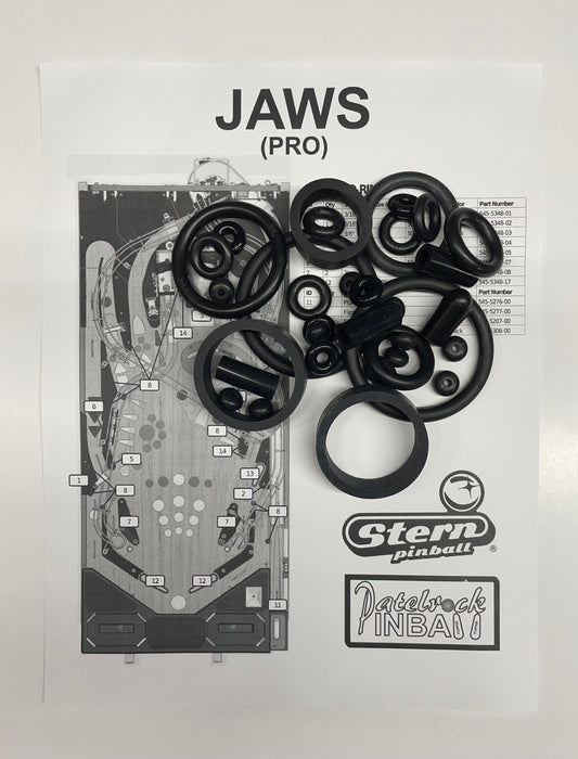 Stern Jaws Pro Pinball Machine Rubber Ring Kit