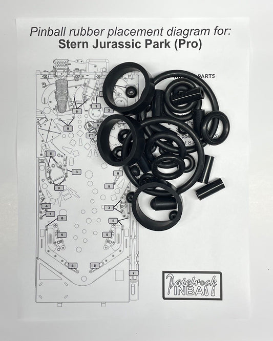 Stern Jurassic Park Pro Pinball Machine Rubber Ring Kit