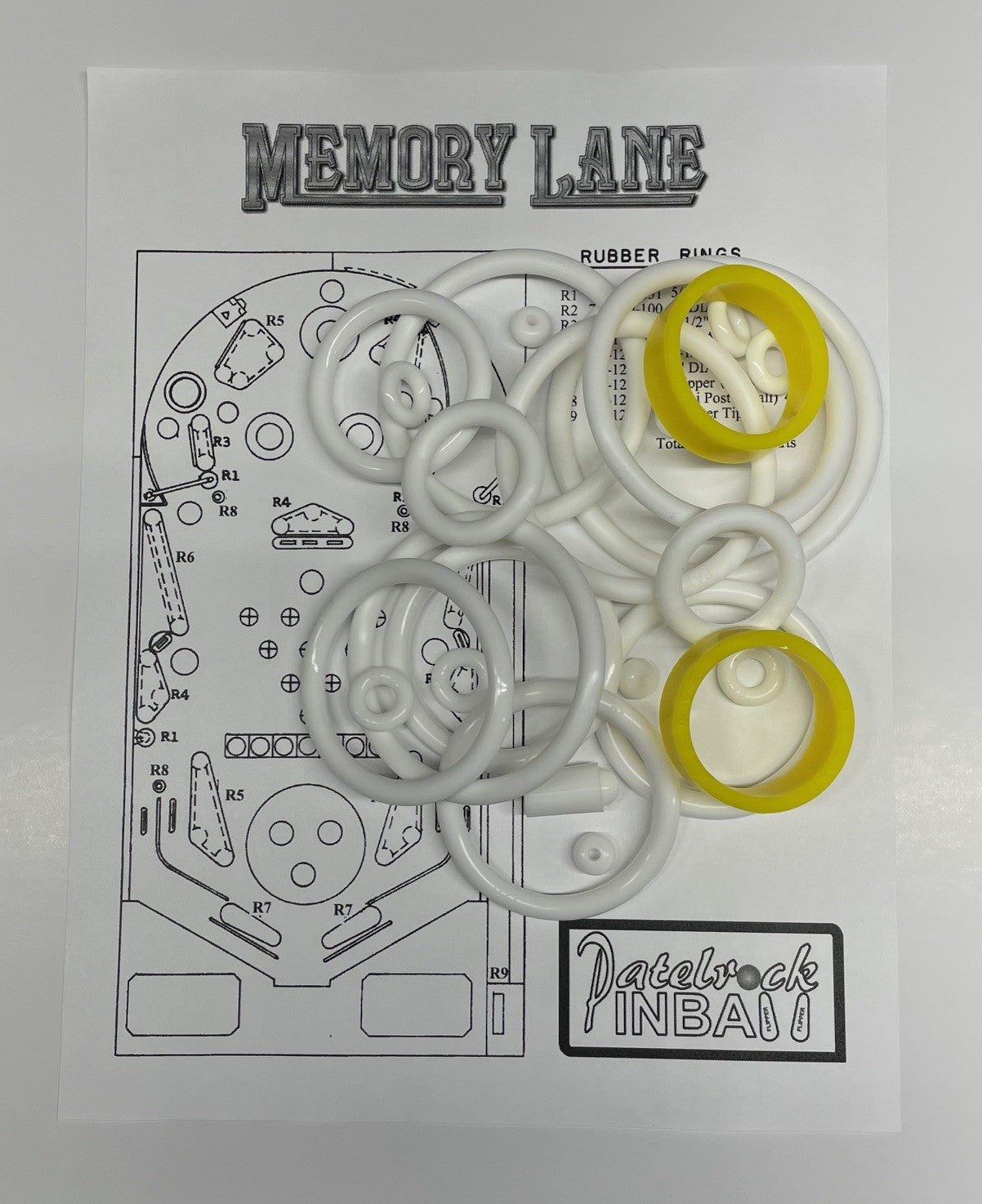 Stern Memory Lane Pinball Machine Rubber Ring Kit