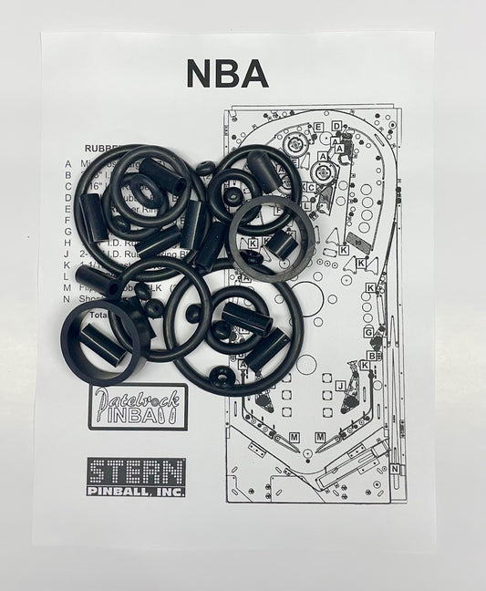 Stern NBA Pinball Machine Rubber Ring Kit