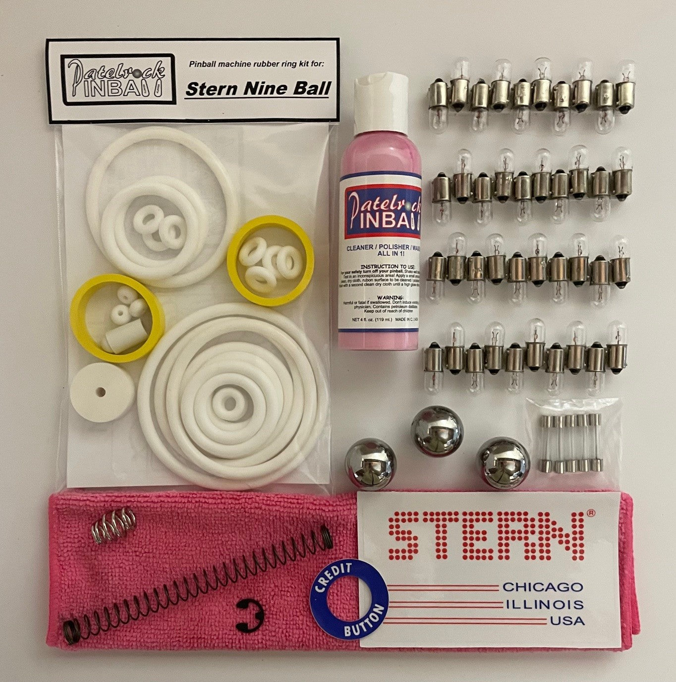 Stern Nine Ball Pinball Machine Maintenance Kit