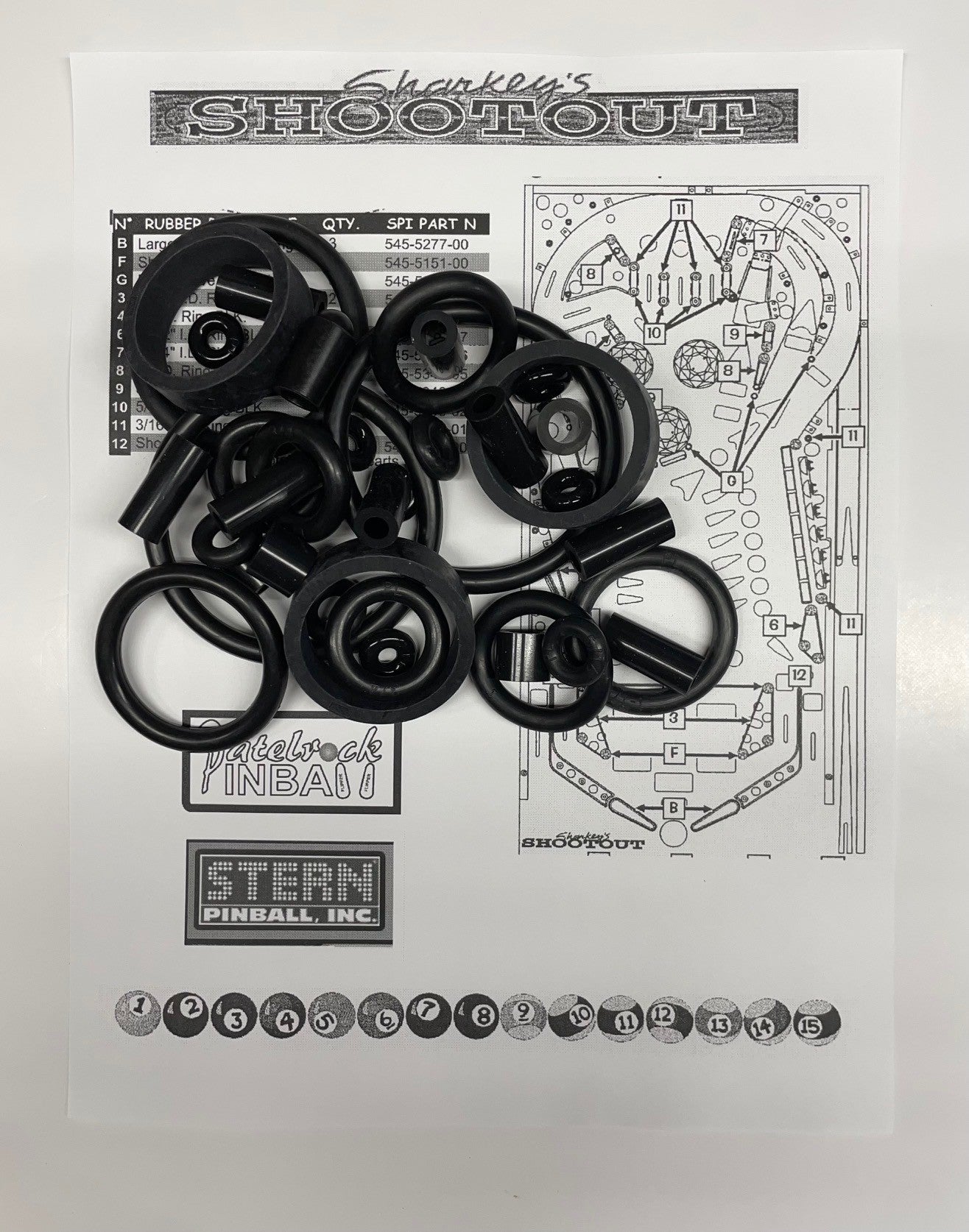 Stern Sharkey's Shootout Pinball Machine Maintenance Kit