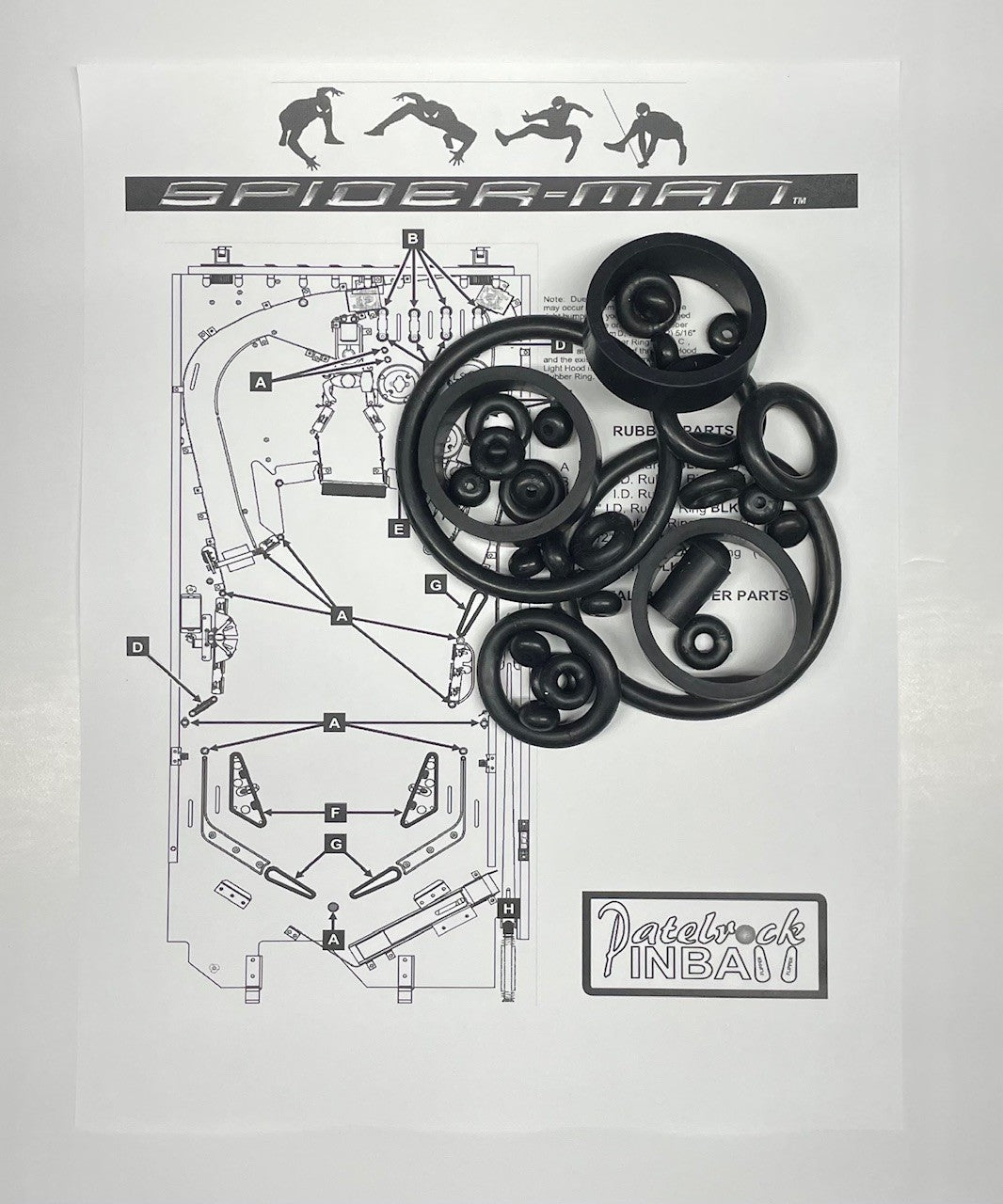 Stern Spider Man Pinball Machine Maintenance Kit