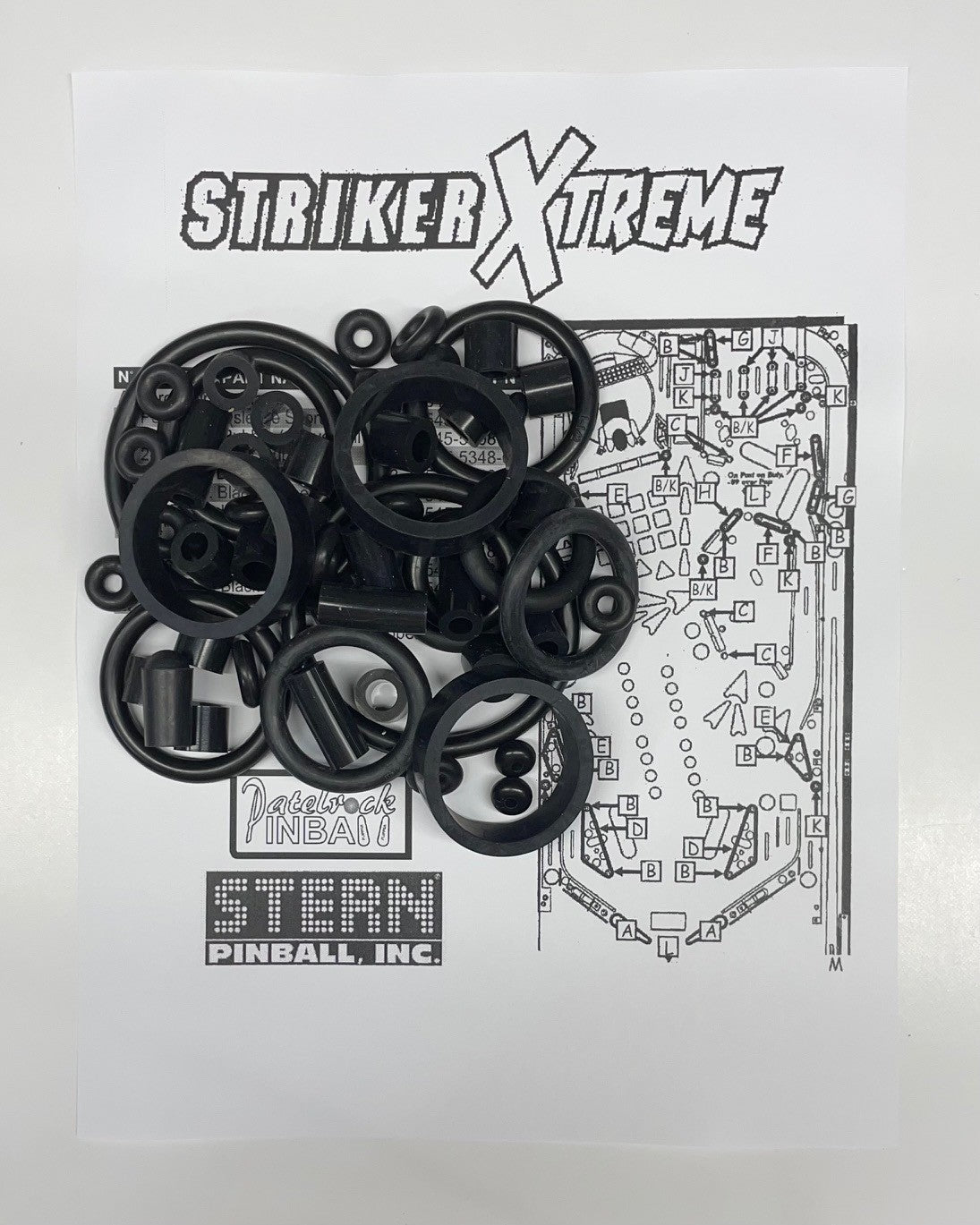 Stern Striker Xtreme Pinball Machine Rubber Ring Kit