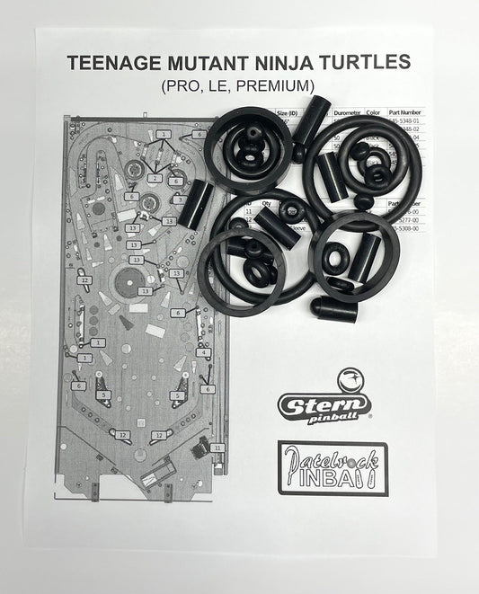 Stern Teenage Mutant Ninja Turtles | Pro | Premium | Limited Edition Pinball Machine Rubber Ring Kit