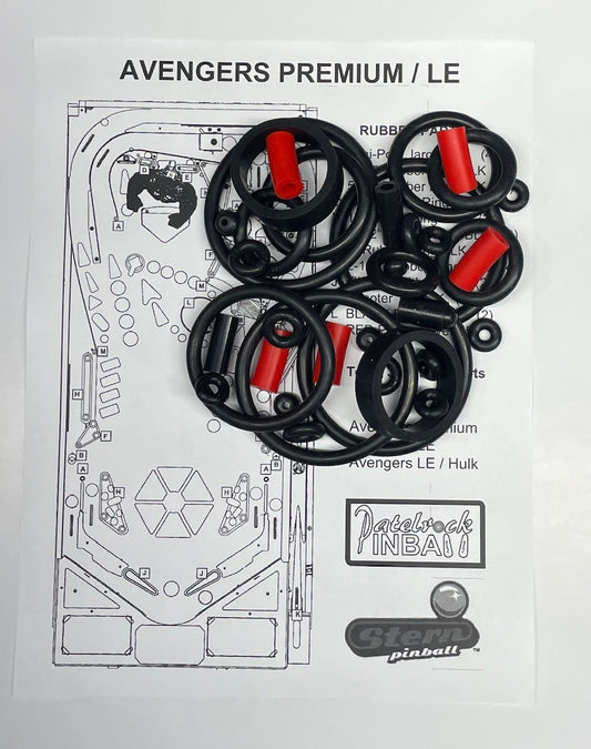 Stern The Avengers Premium | Limited | Hulk Limited Edition Pinball Machine Rubber Ring Kit
