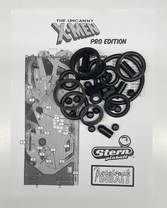 Stern The Uncanny X-Men Pro Pinball Machine Rubber Ring Kit