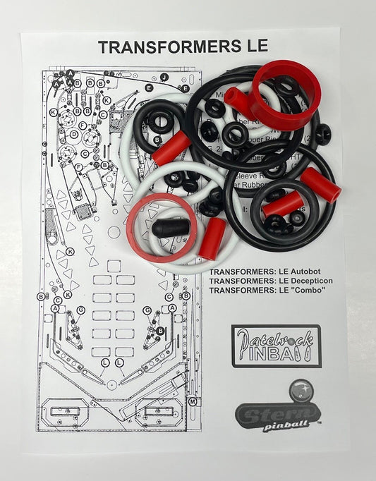 Stern Transformers Decepticon Violet | Autobot Crimson | Combo Limited Edition Pinball Machine Rubber Ring Kit