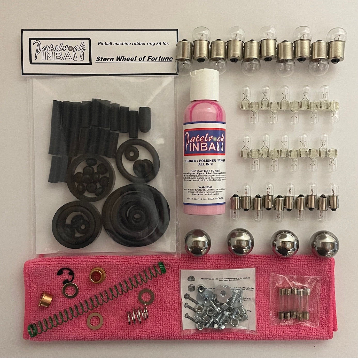 Stern Wheel of Fortune Pinball Machine Maintenance Kit