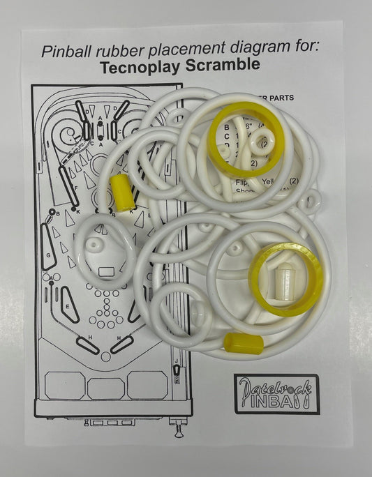 Tecnoplay Scramble Pinball Machine Rubber Ring Kit