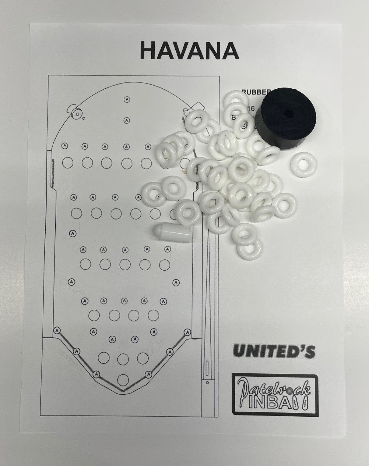 United Havana Bingo Machine Rubber Ring Kit
