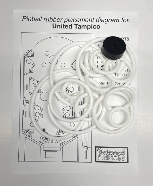 United Tampico Pinball Machine Rubber Ring Kit