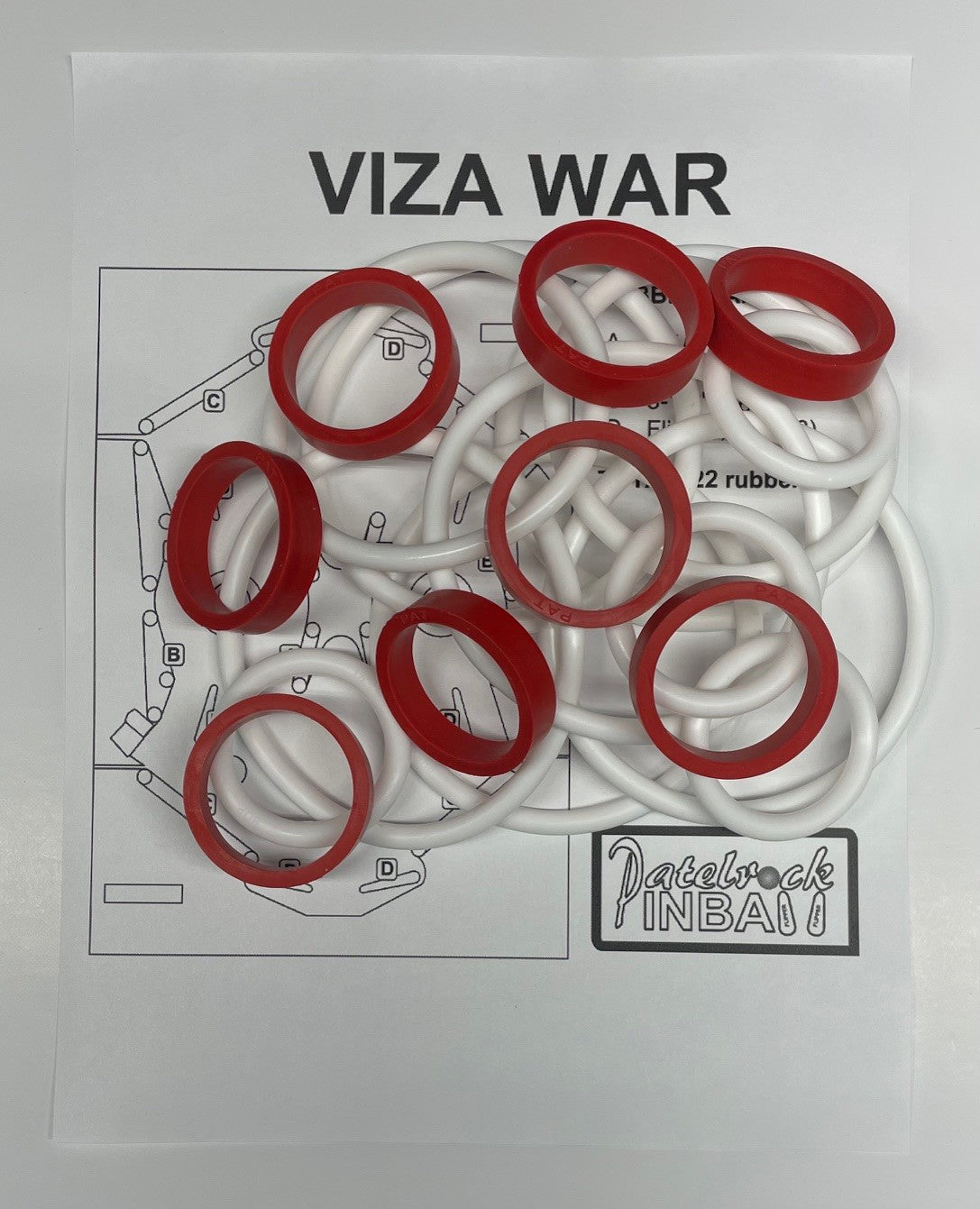 Fascination | Viza War Pinball Machine Rubber Ring Kit