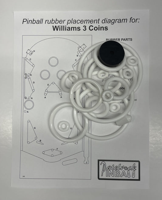 Williams 3 Coins Pinball Machine Maintenance Kit