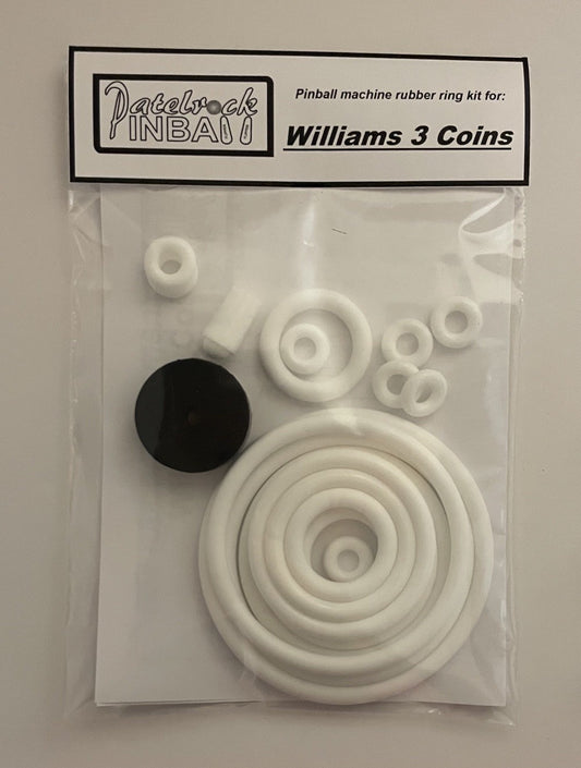Williams 3 Coins Pinball Machine Rubber Ring Kit