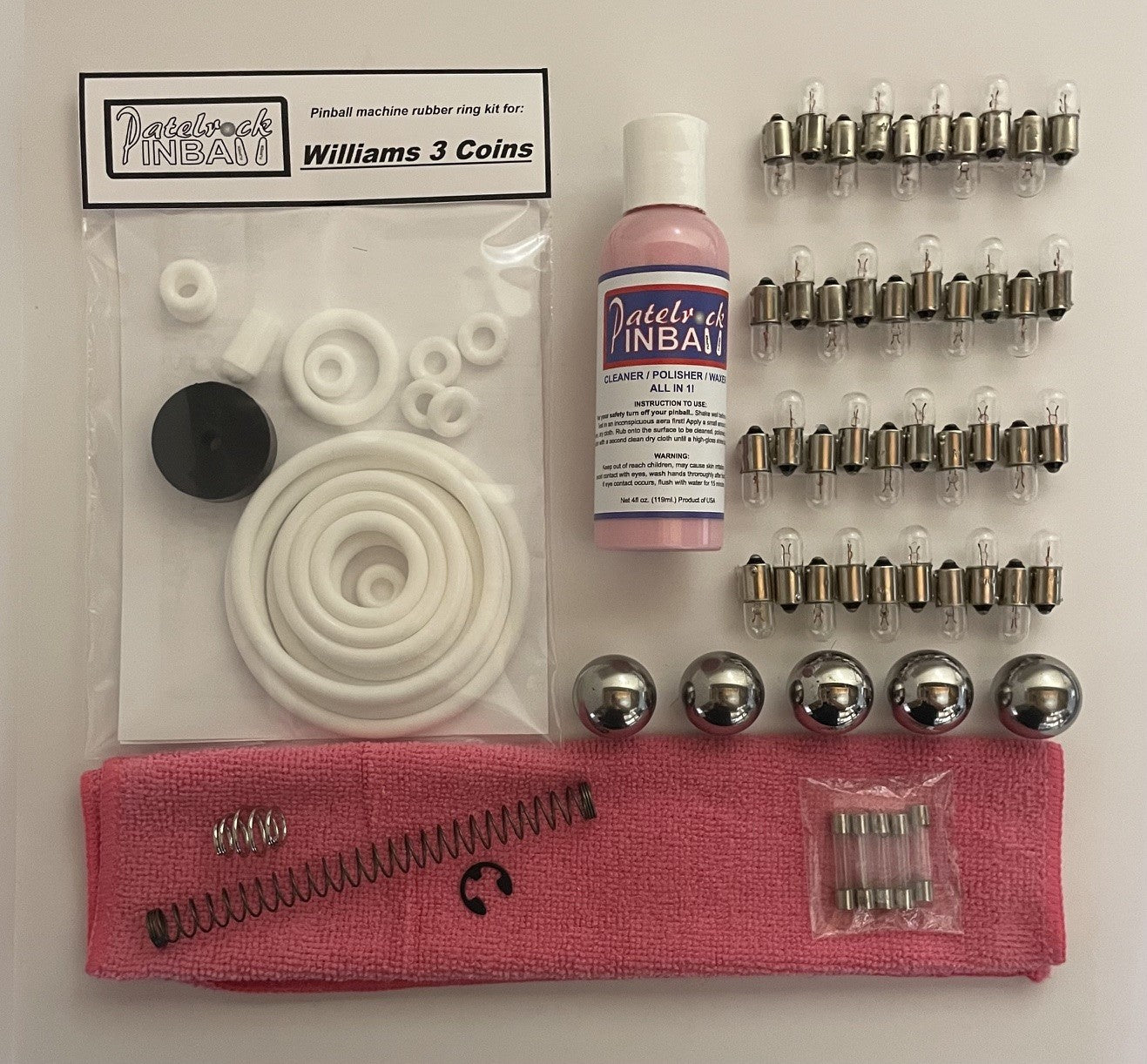 Williams 3 Coins Pinball Machine Maintenance Kit