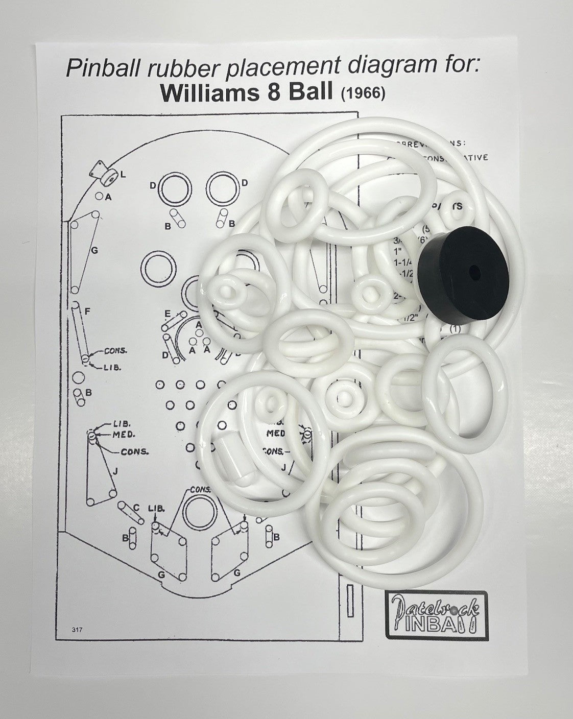 Williams 8 Ball (1966) Pinball Machine Maintenance Kit