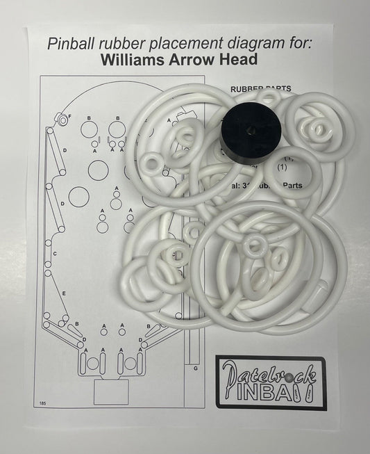 Williams Arrow Head Pinball Machine Rubber Ring Kit
