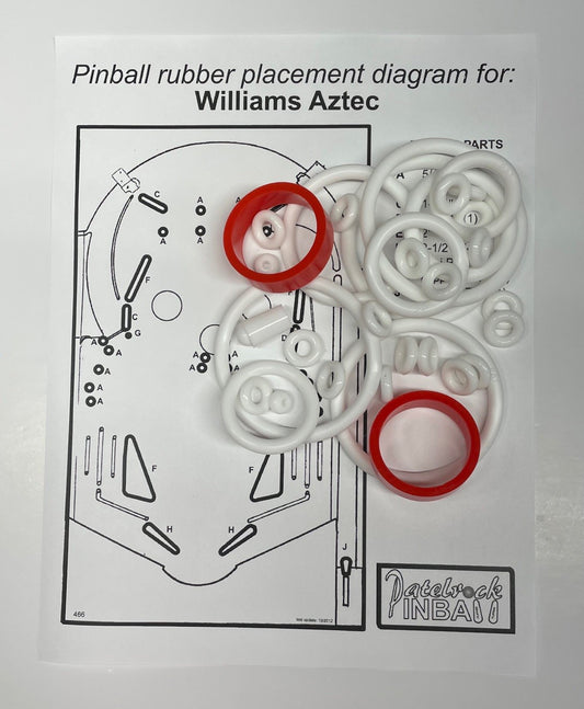 Williams Aztec Pinball Machine Rubber Ring Kit