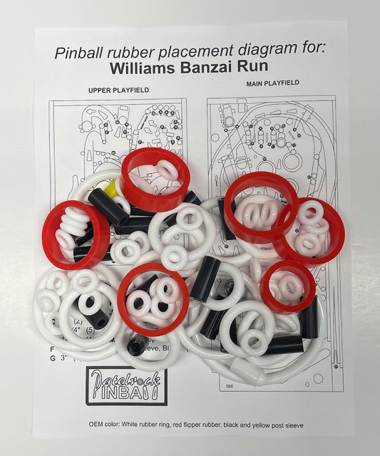 Williams Banzai Run Pinball Machine Maintenance Kit