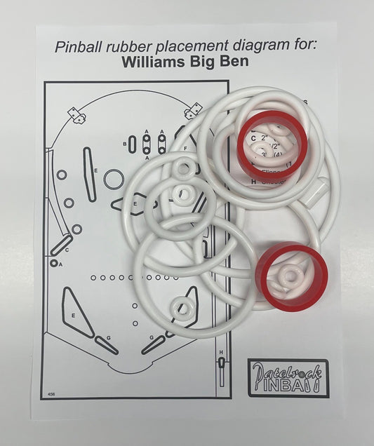 Williams Big Ben (1975) Pinball Machine Rubber Ring Kit