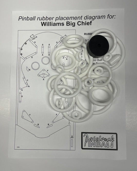 Williams Big Chief Pinball Machine Rubber Ring Kit