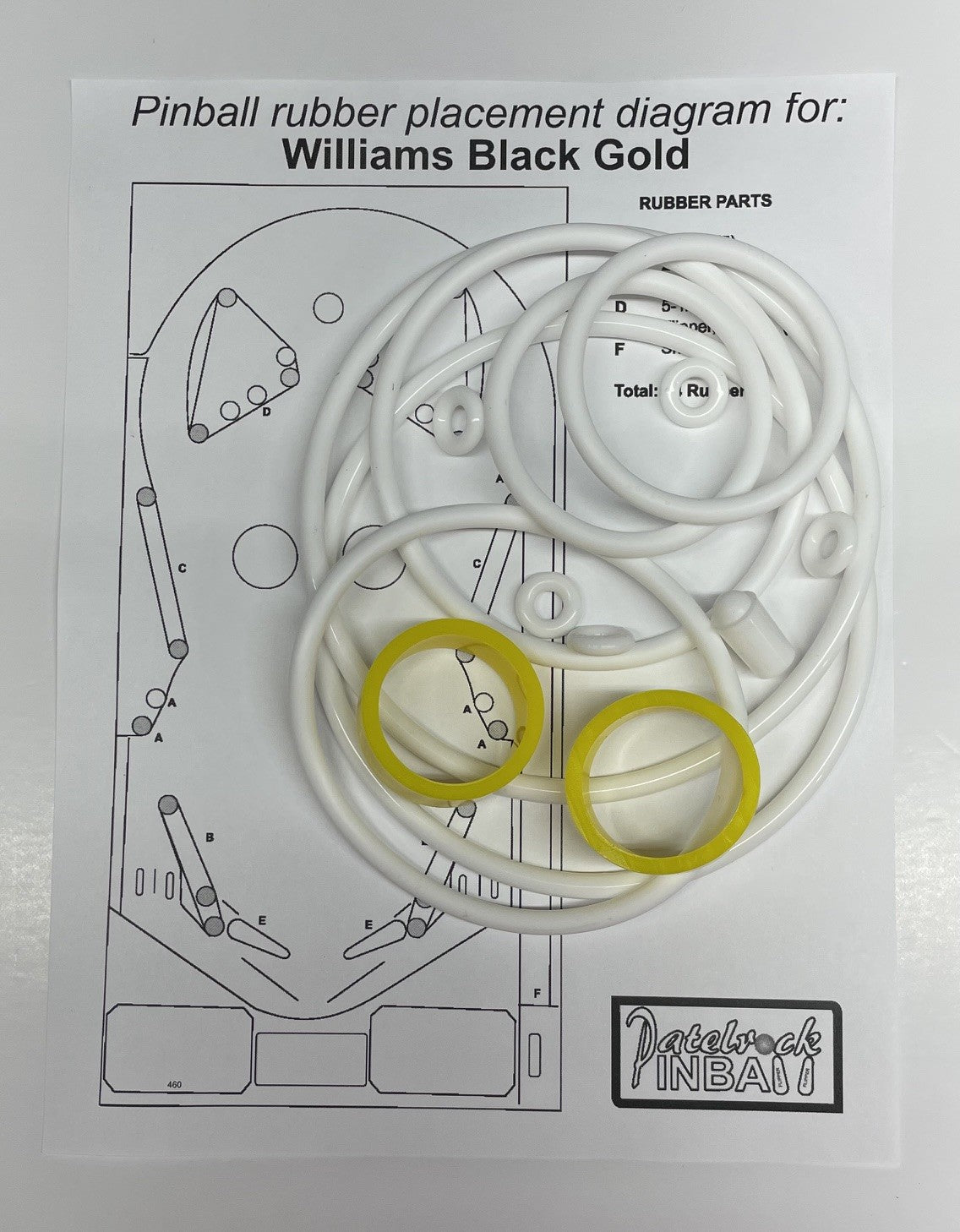 Williams Black Gold Pinball Machine Rubber Ring Kit