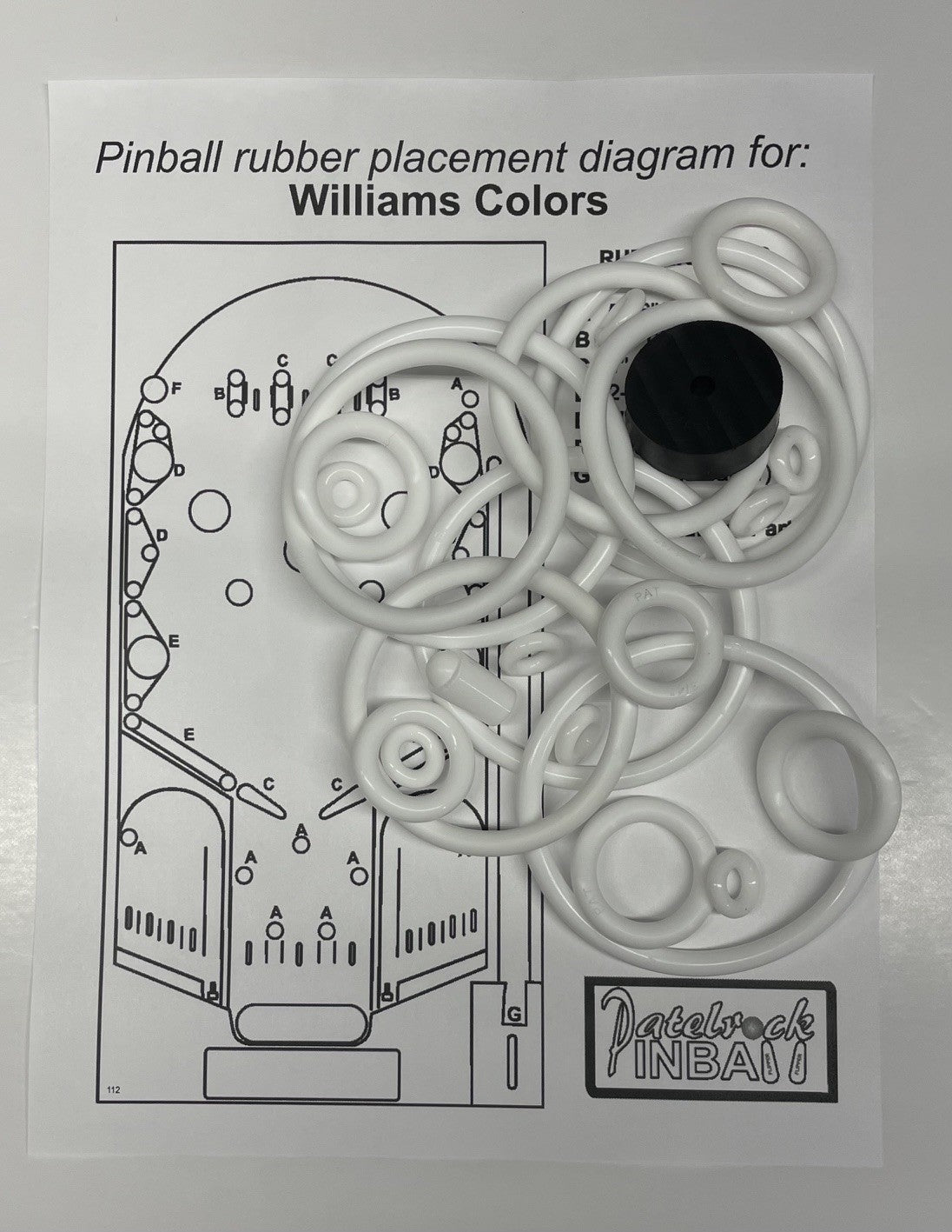 Williams Colors Pinball Machine Rubber Ring Kit