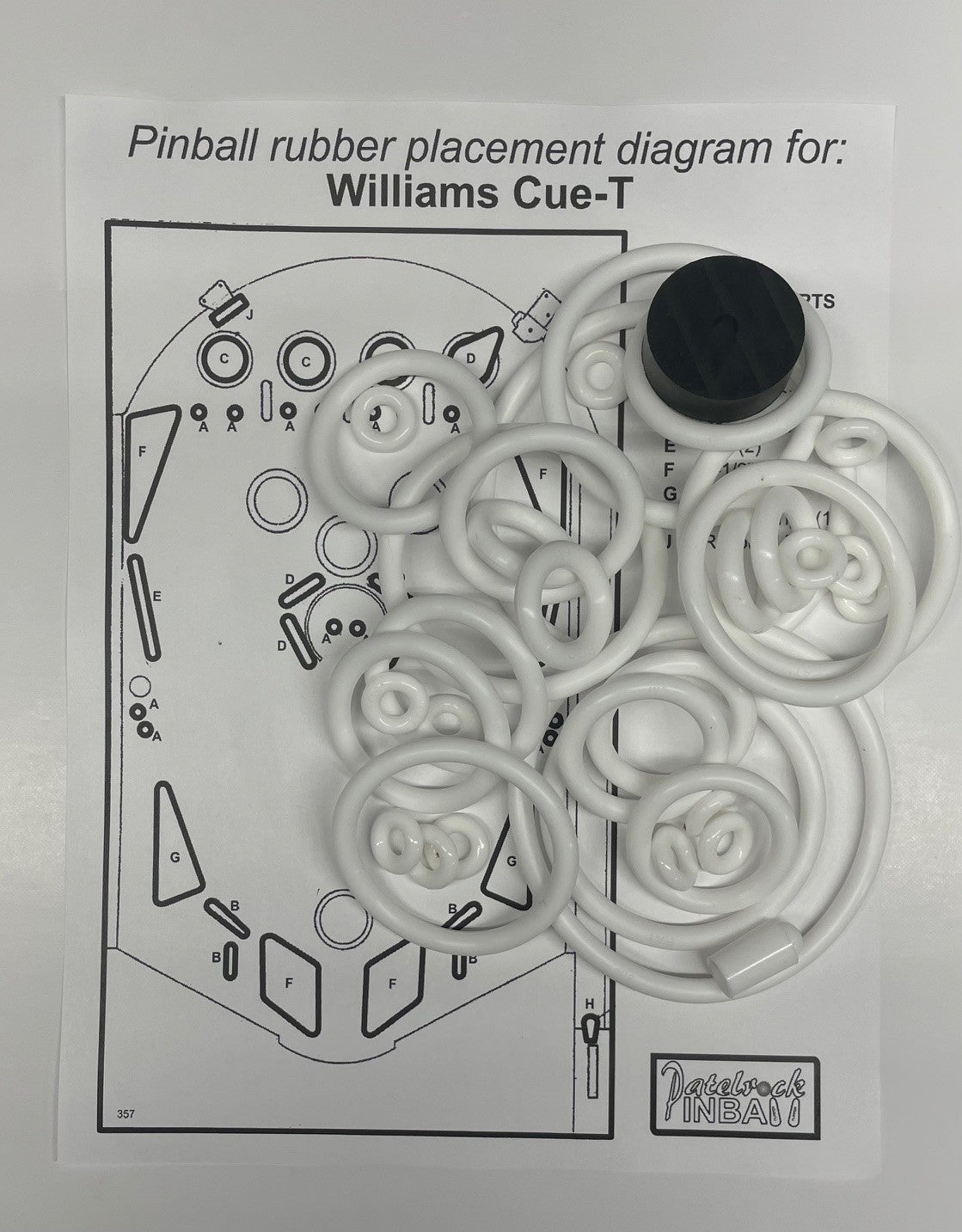 Williams Cue-T Pinball Machine Rubber Ring Kit