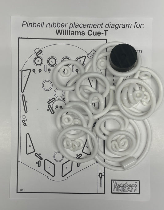 Williams Cue-T Pinball Machine Rubber Ring Kit