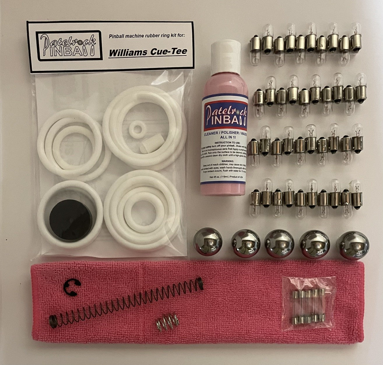 Williams Cue Tee Pinball Machine Maintenance Kit