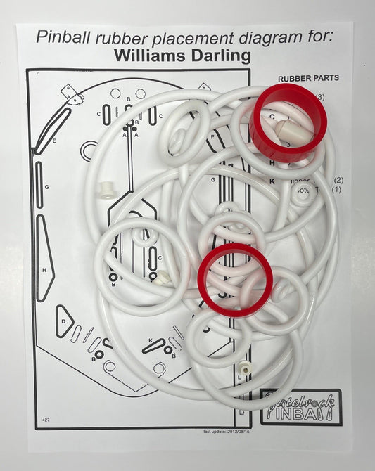 Williams Darling Pinball Machine Rubber Ring Kit